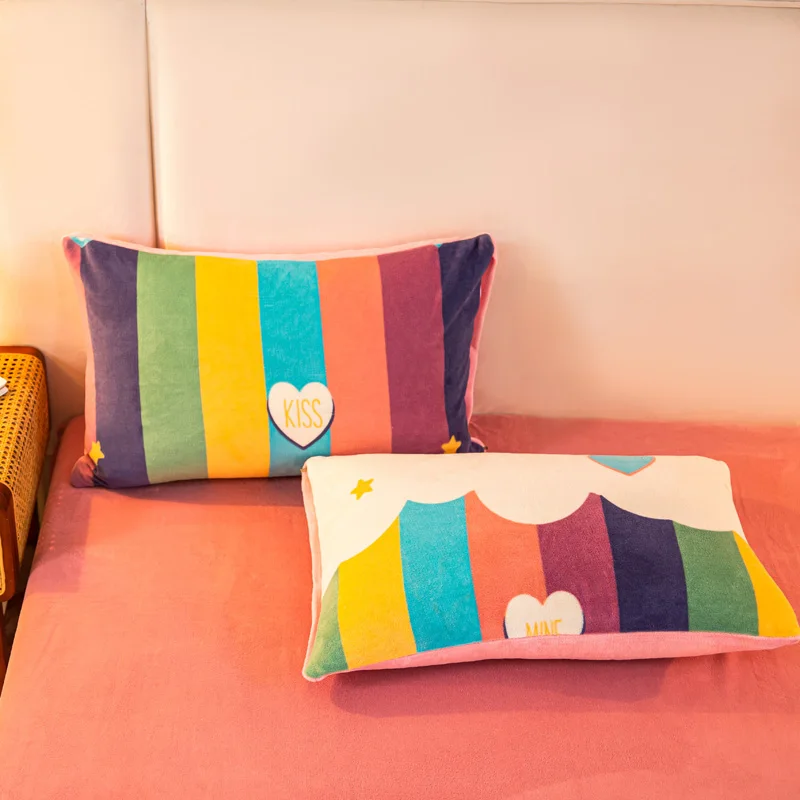 

Наволочки для постельного белья, спальные подушки, декоративные наволочки, теплые и мягкие, подходят для семейных пар в двух наборах