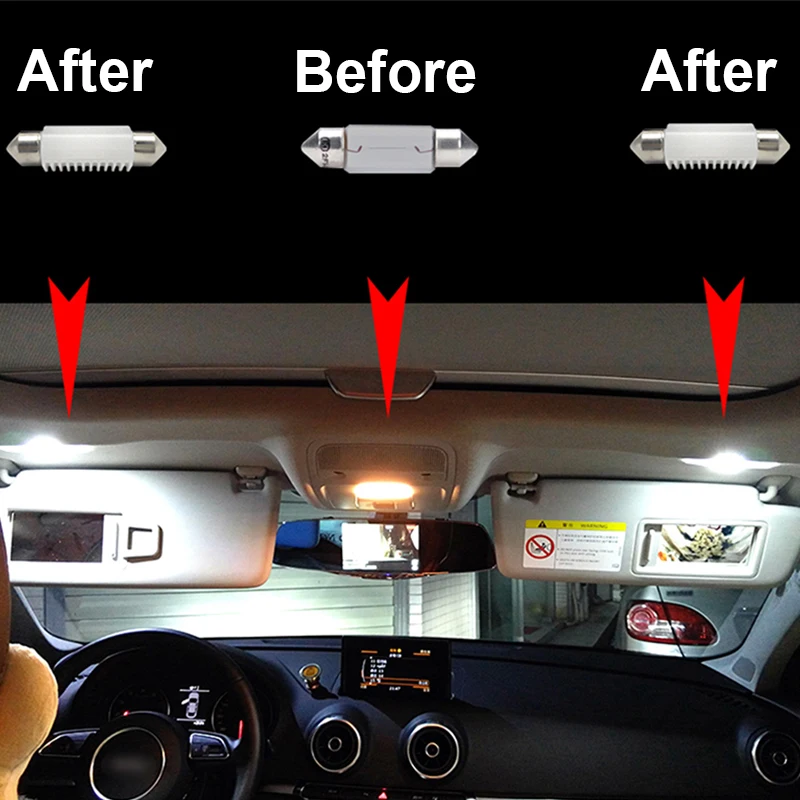 2X автомобильные C5W светодиодный лампы для дверей автомобиля Renault Megane 2 3 Duster VW Touran