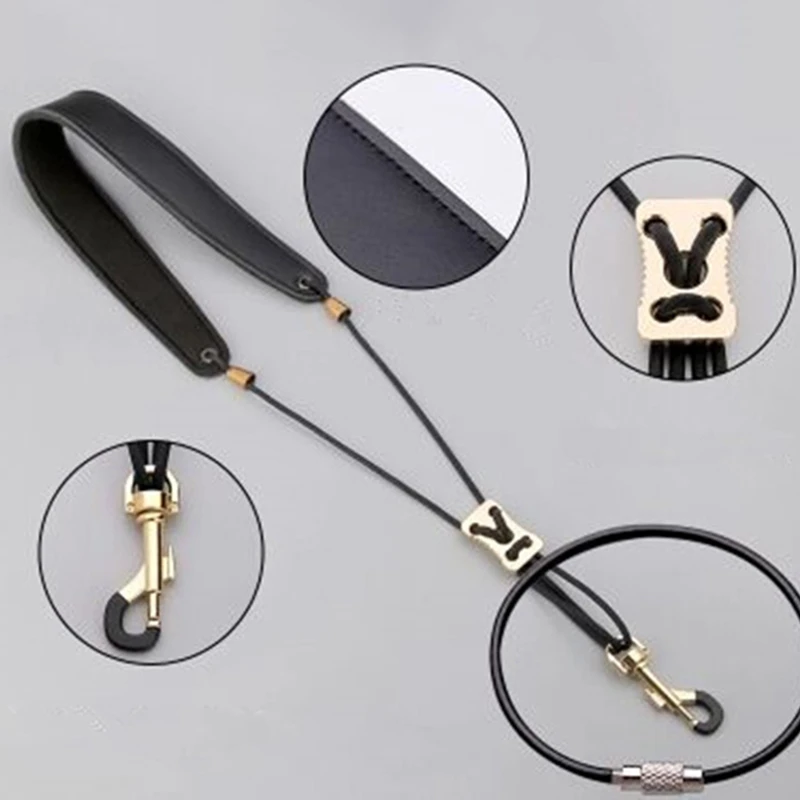 Adjustable Saxophone Shoulder Strap Leather Neck Hang Alto Tenor Student Musical Accessorie | Спорт и развлечения