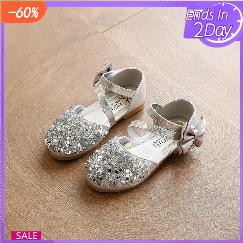 

2021 New Princess Shoes Fashion Girl Glowing Shoes Spring And Autumn Girls Non-Slip Sandals Rubber Sandalen For Girls Footwear