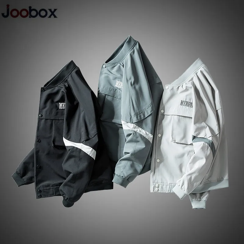 Модная мужская бейсбольная куртка в стиле хип хоп осенняя Повседневная бомбер на