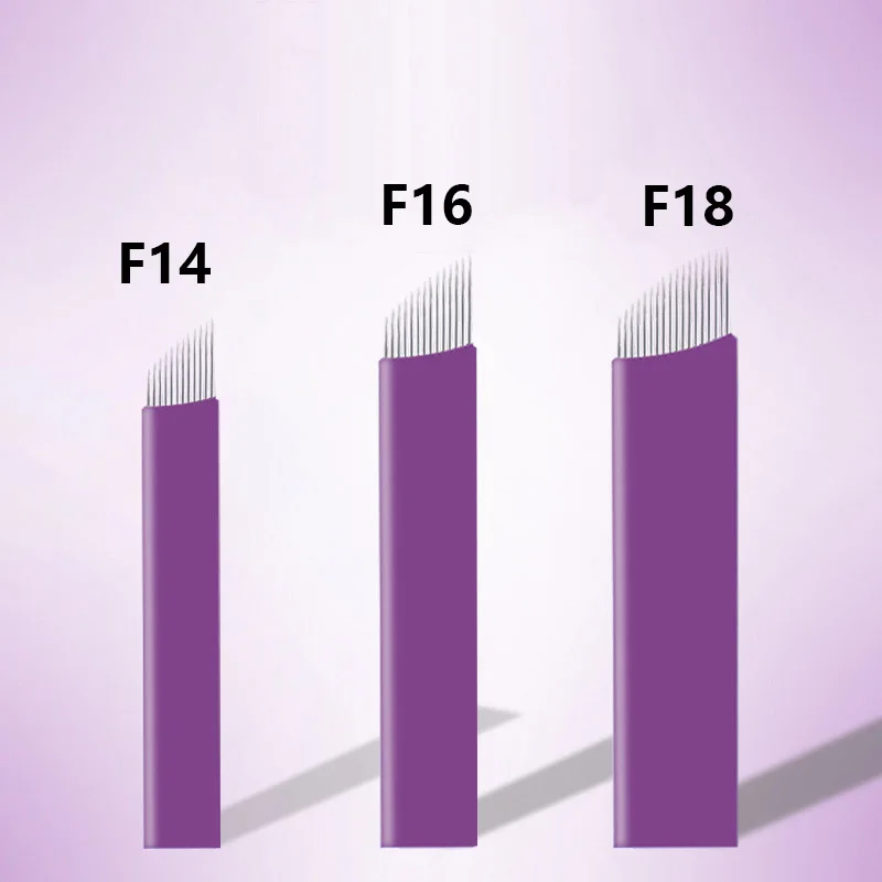

50pcs Microblading 0.16mm Tebori Blades Needles Tattoo needles Permanent Makeup Needle12 14 18 21 Manual Eyebrow Blades