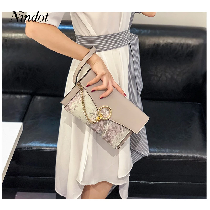 Nindot Брендовая женская сумка с цепочкой, конверт, клатч, сумка на плечо, вечерняя сумка с кошельком, Хобо, женские несессер, сумки для