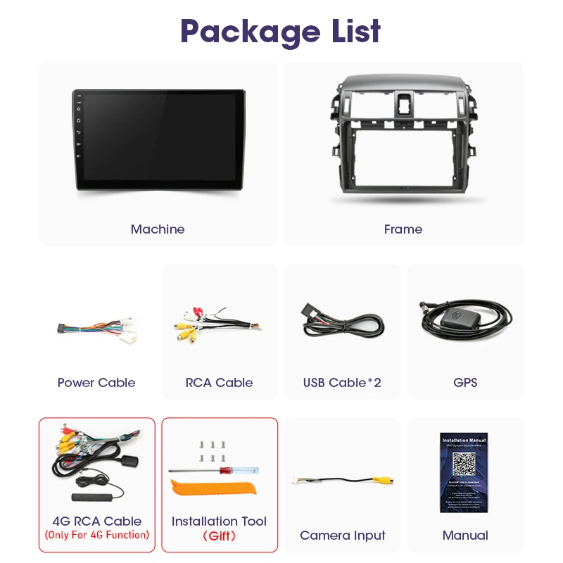 

Srnubi Android 10 Car Radio Multimedia Player for Toyota Corolla E140/150 2007 2008 2009 2010 2011 2012 2013 2014 2015 2 Din DVD
