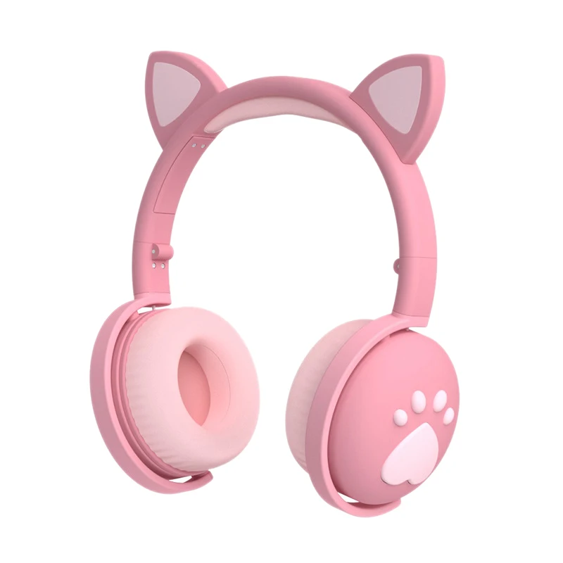 MOOL Cat гарнитура с микрофоном для Bluetooth 5 0 Симпатичные Светодиодный светильник Шум