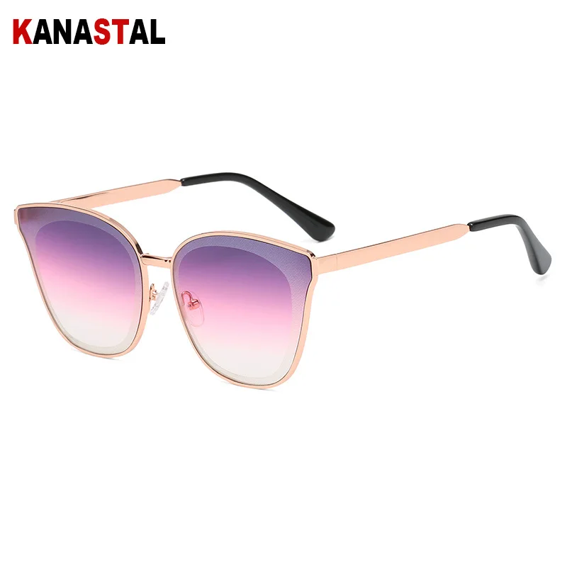 Женские солнцезащитные очки с защитой UV400 от ультрафиолета для девушек кошачьим