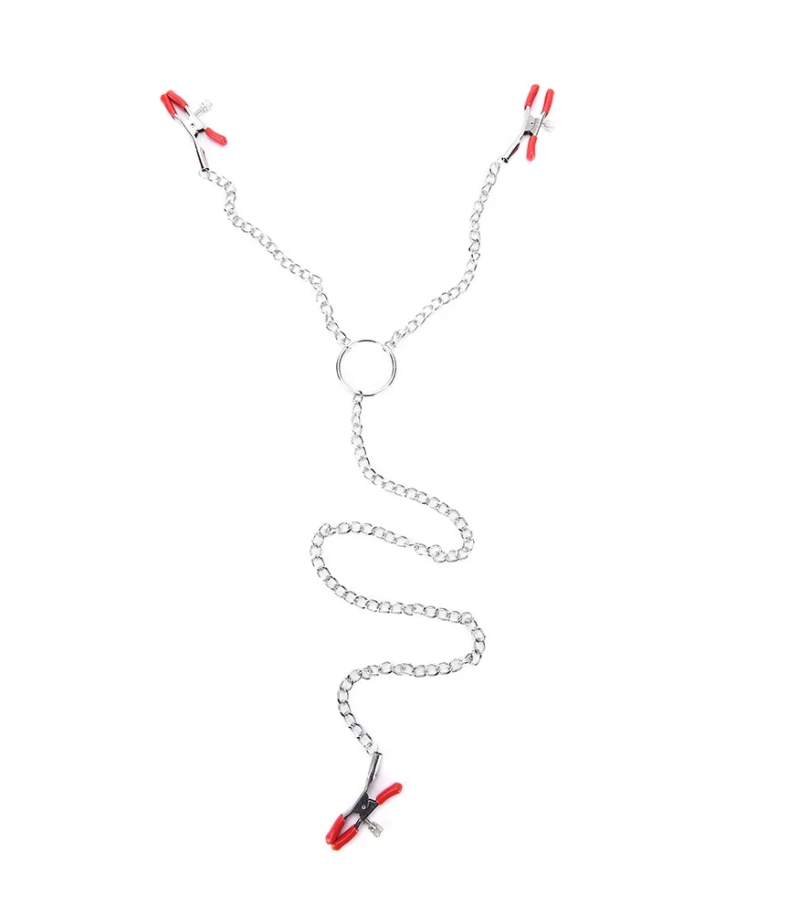 

Exotic Accessories Gold Chain Fetish Nipple Clamps Shaking Milk Stimulate For Women Couple Body Jewelry Accessories