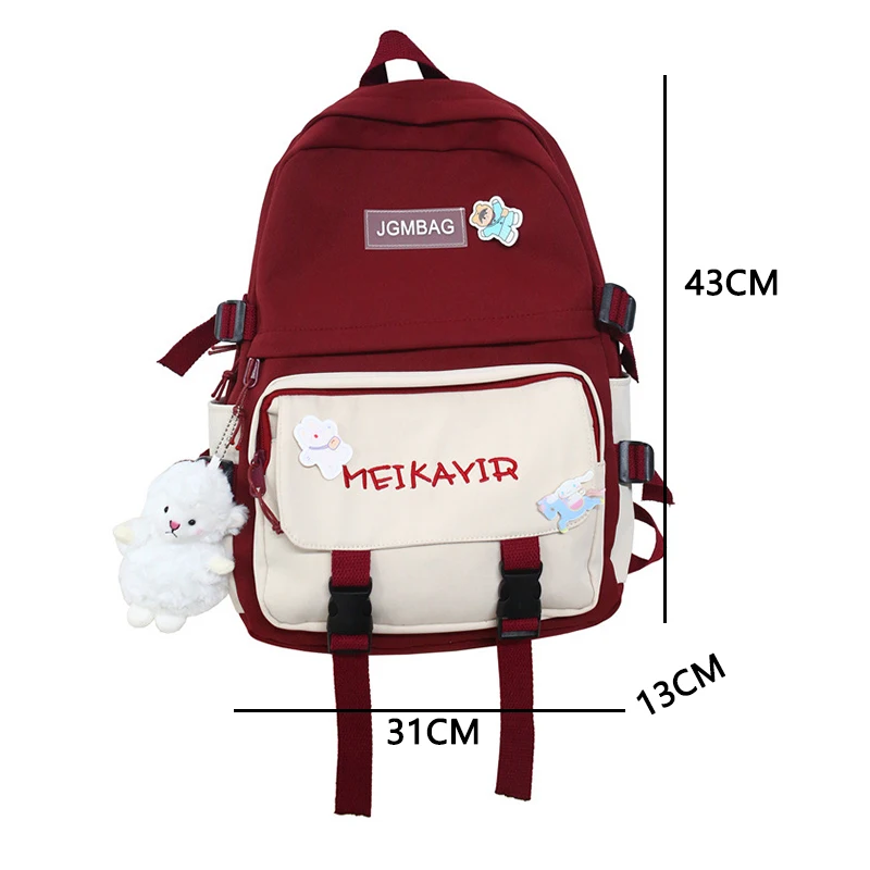 

Large Fashion Backpack for Teenage Girls School Bags Nylon Pink Back Pack Women 2021