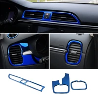 for kia rio 4 x line accessories air outlet circle cover x line interior mouldings car styling stainless trim decoration 2017 18
