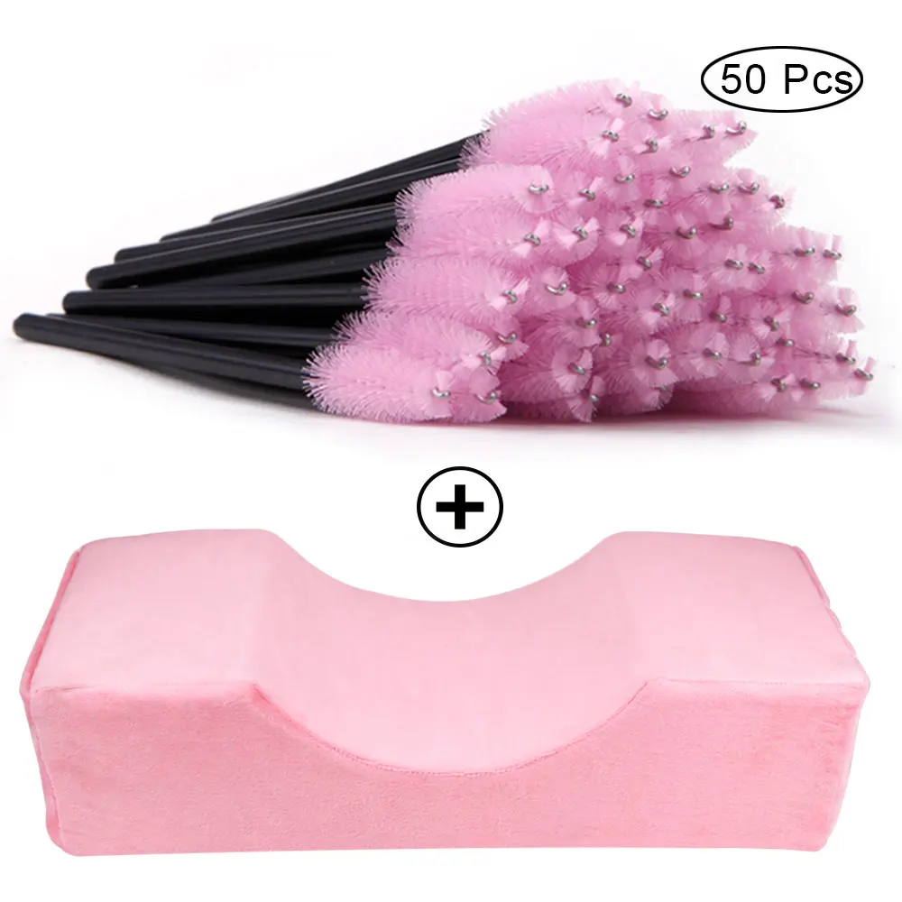 Подушка для ресниц фланелевая подушка подголовника наращивания шеи и 50 шт.