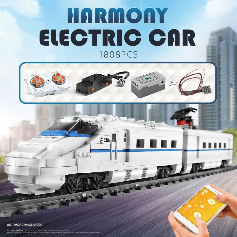 

MOULD KING MOC The QJ Steam Locomotives Remote control train Building Blocks bricks Kids Educational DIY Toys Christmas Gifts
