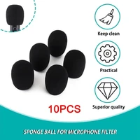 10pcsset black replacement foam covers windscreen for headset microphone cover sponge mic windshield covers z0y5