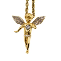 angel necklace religious for women men necklace gold vintage necklace