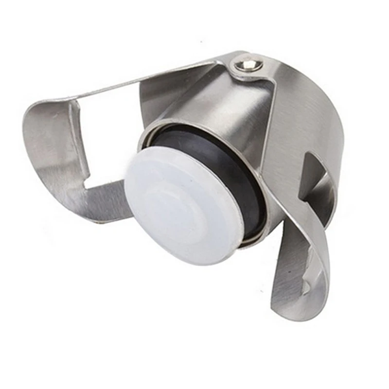 1PCS Stainless Steel Wine Bottle Stopper Vacuum Seal Red Cap Sealer Champagne Non-slip Bar Kitchen Tools |
