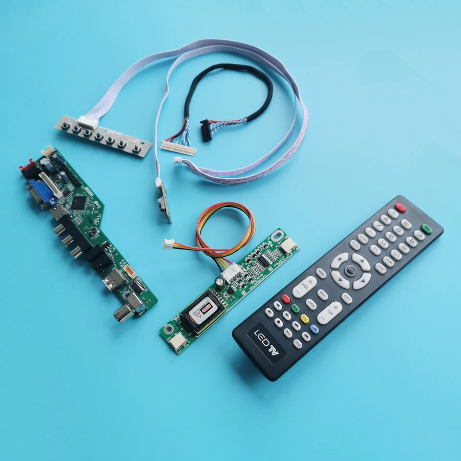 

1366*768 30 Pin LVDS LCD Monitor Controller Board VGA AV USB DIY Kit Matrix 2CCFL For LM185WH1/LM190WH1/LM156WH1/HSD156MGW1