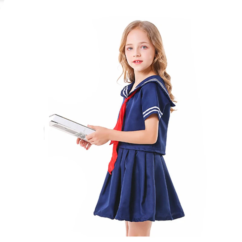 Детская плиссированная юбка Purim с рисунком школьницы униформа на булавке для