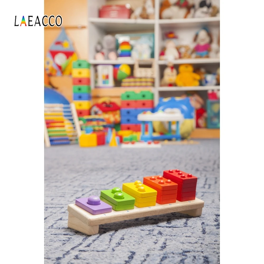 Laeacco Children Brain Game Lego Toys Baby Blackboard Photography Backgrounds Customized Photographic Backdrops For Photo Studio |