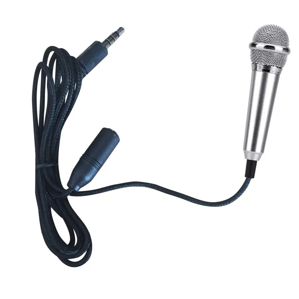 Silver No earphone MINI Jack 3,5 мм студийный петличный профессиональный проводной микрофон ручной микрофон караоке для пения игр для мобильных телефонов ПК Горячая Распродажа - Цвет: Silver No earphone