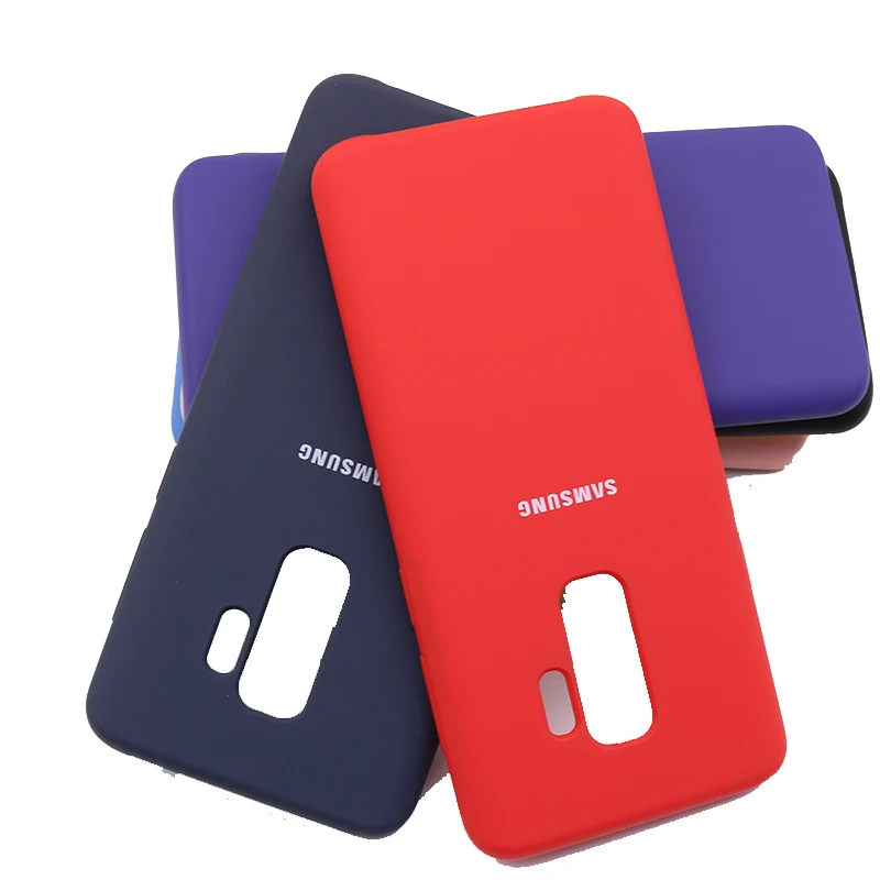 Жидкий силиконовый чехол для Samsung S9/S9 + официальный Мягкий Galaxy Plus защитный |