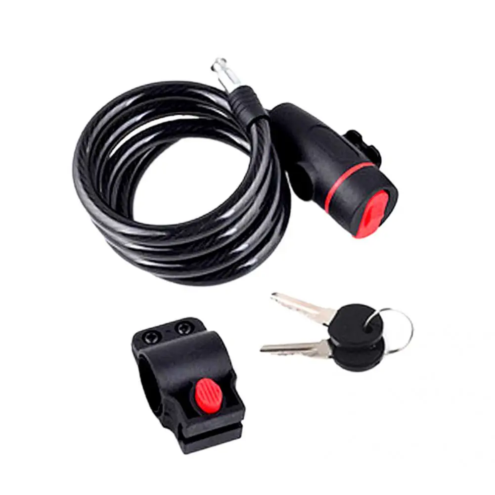 

Black Color 1 Set Great Vehicle Bike Safety Lock Supplies Practical Bike Lock with Dust Cover for MTB Road Bike