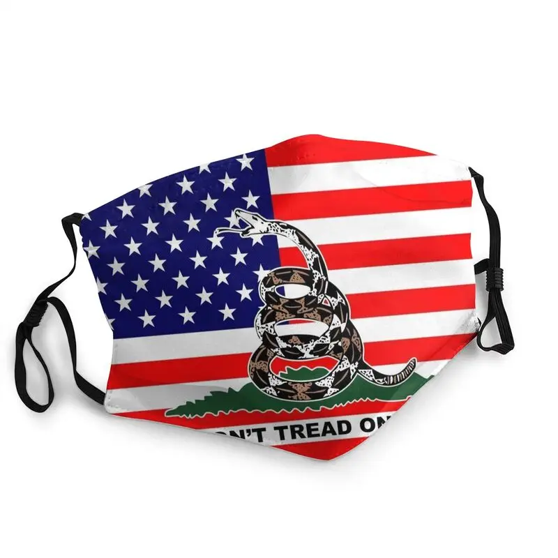 

Маска для лица с американскими флагами, флагом США, флагом гадсдена, не наносится на пыль, не одноразовая маска для защиты лица, респиратор, м...