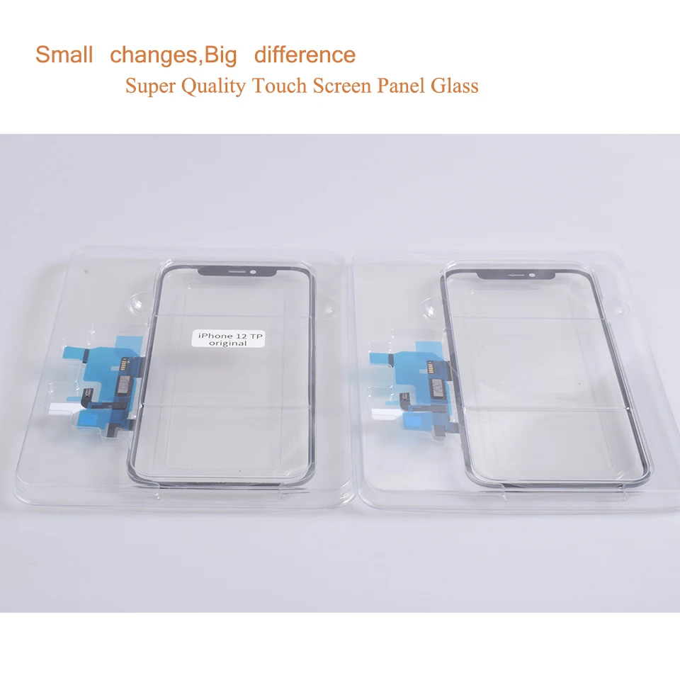Panel digitalizador de pantalla t&aacute;ctil para Iphone 12 Pro, cristal LCD con pegamento hueco, OCA, 10 unids/lote-1
