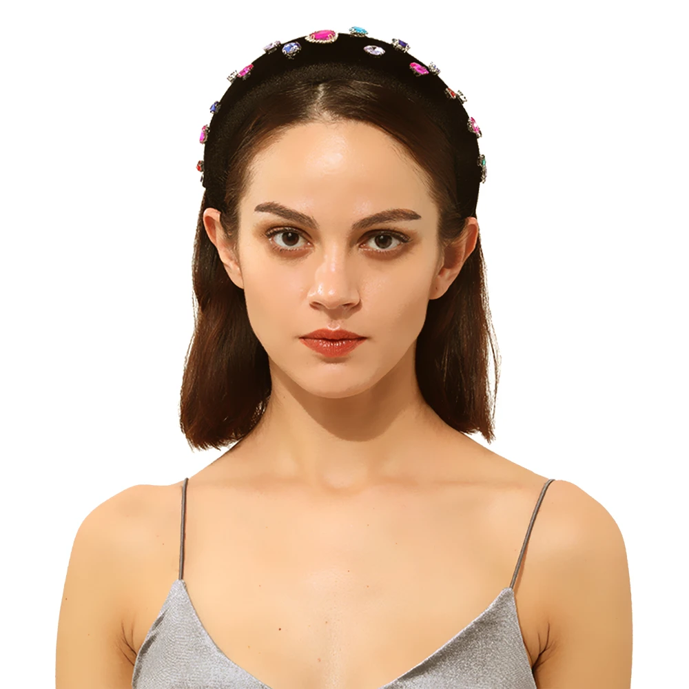 Модные женские ободки из толстой губки аксессуары для волос ювелирные изделия