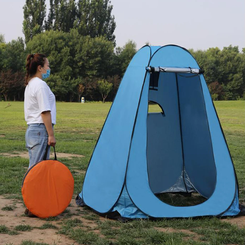 Outdoor Rain Shelter Camp Toilet Dressing Room Privacy Tent w/ Window Outdoor Shower Tent Camp Toilet Changing Room