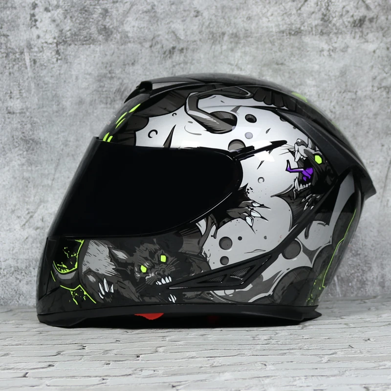 Полнолицевой мотоциклетный шлем capacete Профессиональный гоночный шлем каска точка Радужный оттенок мотоциклетный кросс-кантри тур - Цвет: 88