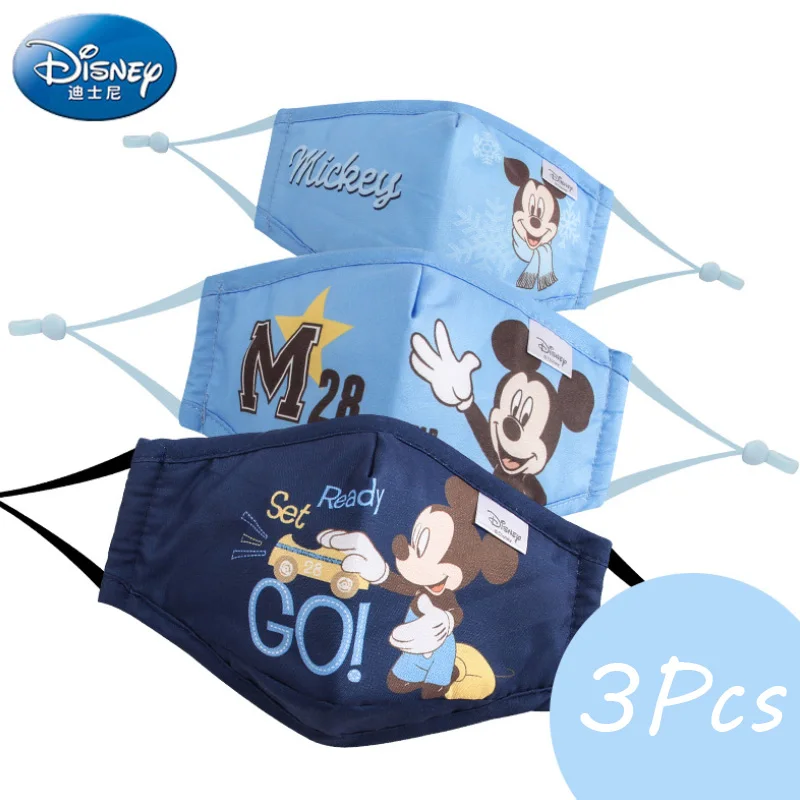 

3 шт., Детские хлопковые маски «Микки-Маус»