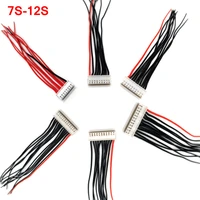 5 pcslot balance lead 7s 8s 9s 10s 11s 12s lipo battery charge wire with xh2 54 head 20cm 22awg silicone cable jst xh plug