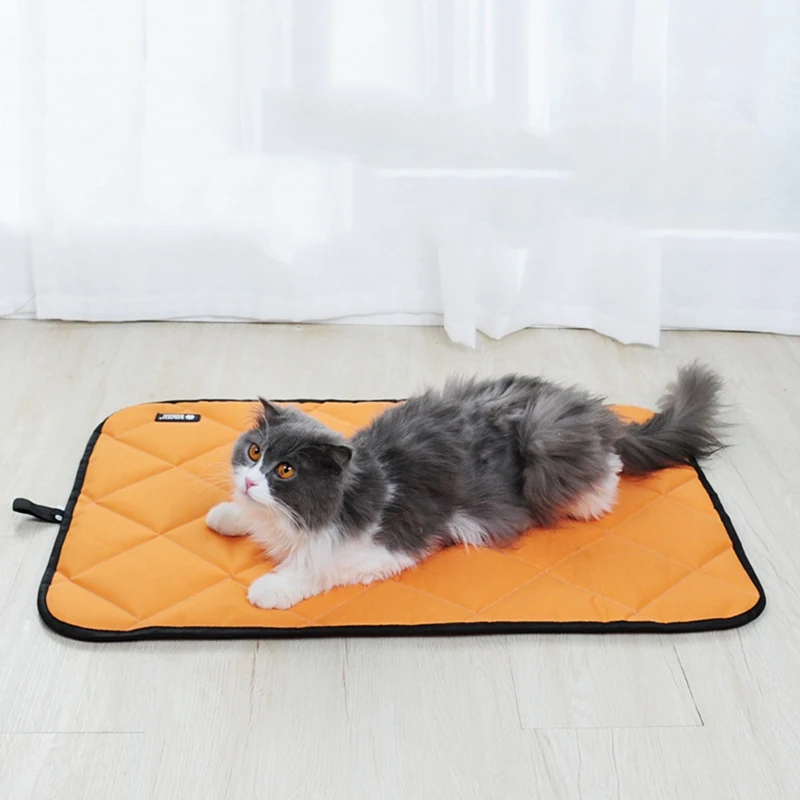 

Sale-Summer Cool Pet Dog Mats Breathable Cats Bed Mats Waterproof Sleeping Blanket for Dog Sofa Portable Travel Pet Accessories