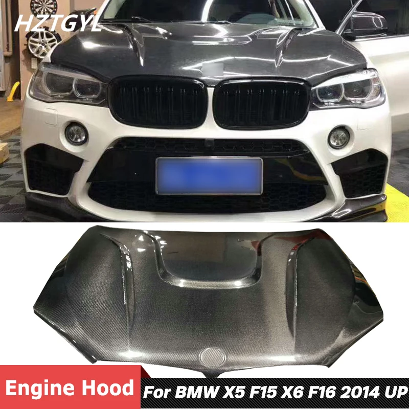 Стильная крышка автомобиля из углеродного волокна HM капот двигателя для BMW X5 F15 X6
