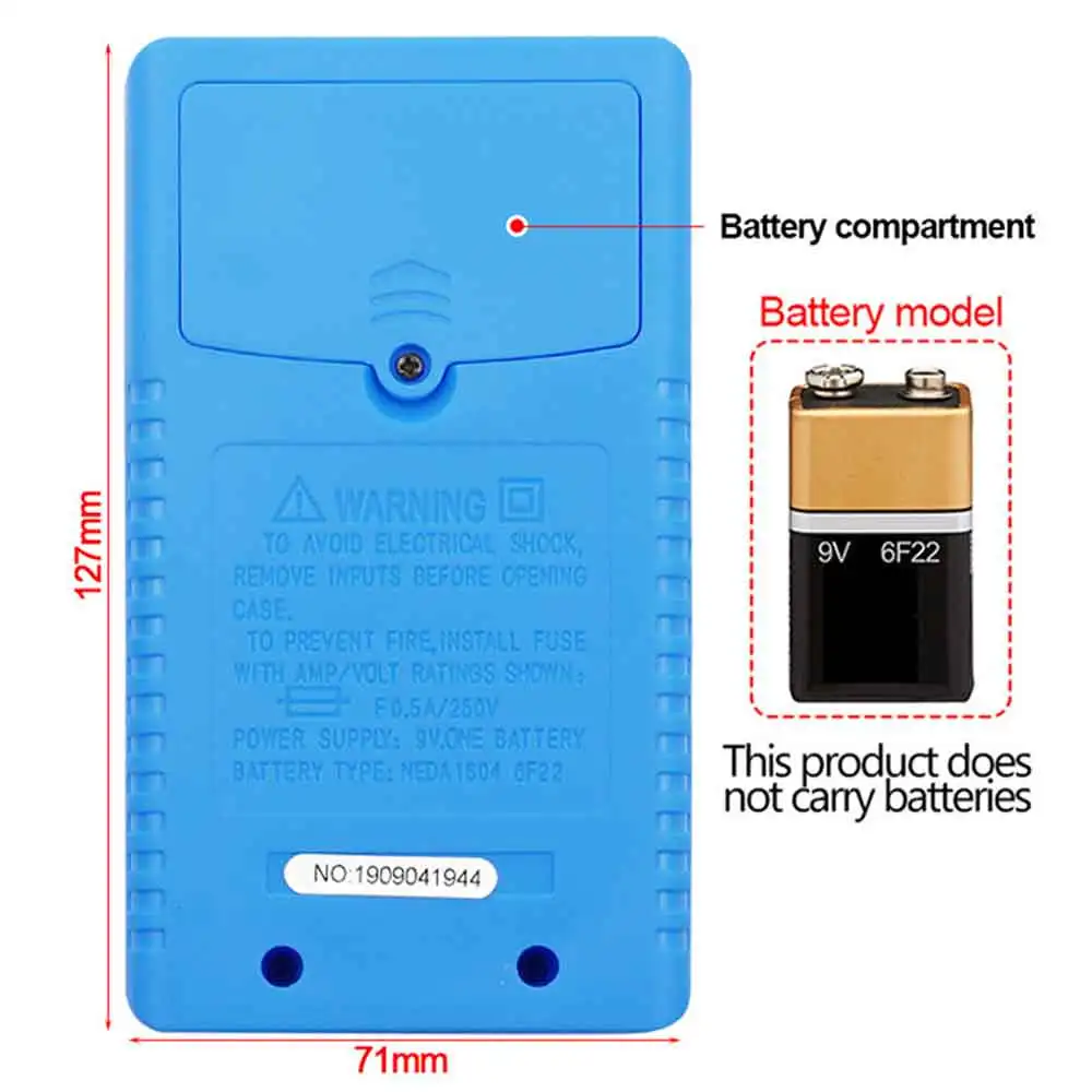Handskit мультиметр AC DC Цифровой ЖК дисплей профессиональный тестер Вольтметр