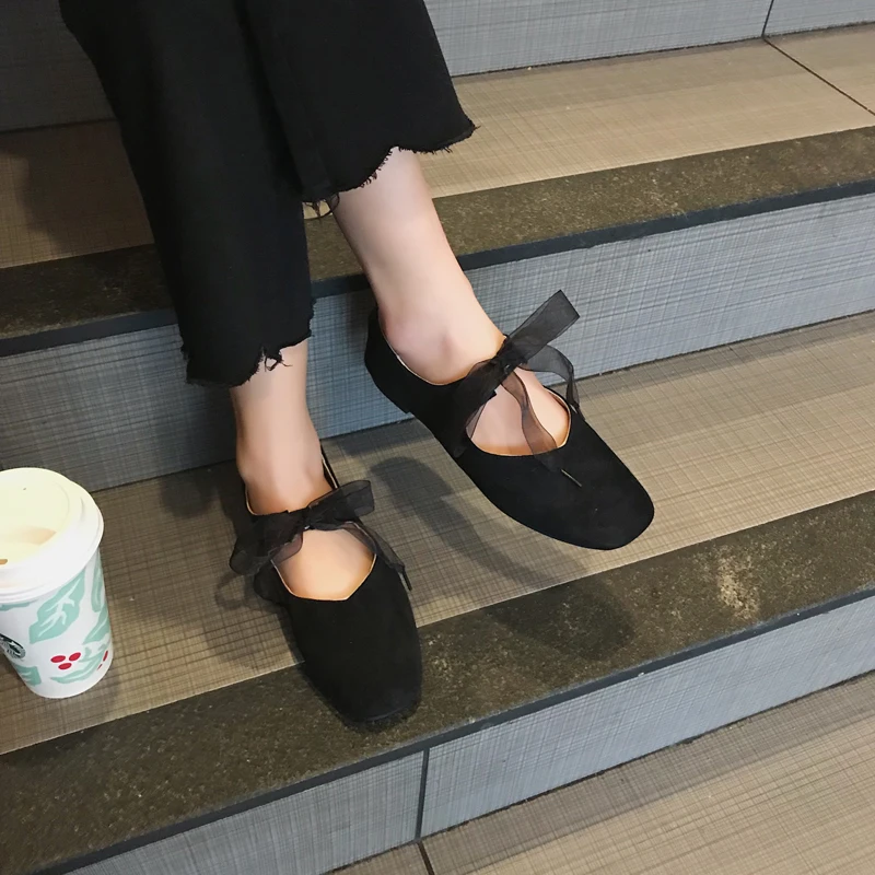 Новинка весны 2019 женские повседневные туфли дышащие на мягкой подошве с бантом