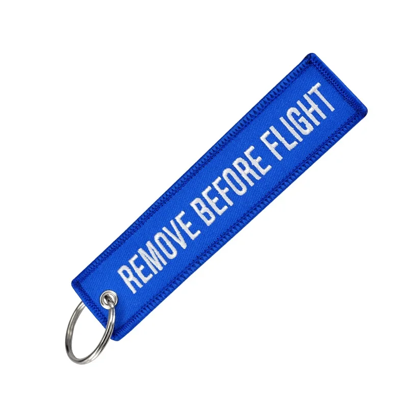Remove Before Flight Keychain for Aviation Gifts Stitch blue oem key chain keyrings key fobs customize Polyester llavero Jewelry