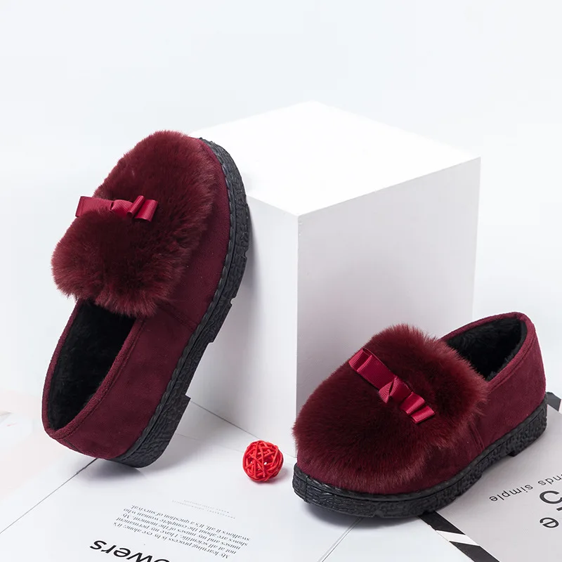 Осень-зима 2019 утолщенная Женская плюшевая обувь с леопардовым принтом зимние