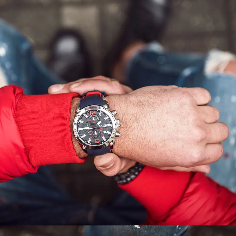 Часы MEGIR мужские модные повседневные спортивные кварцевые