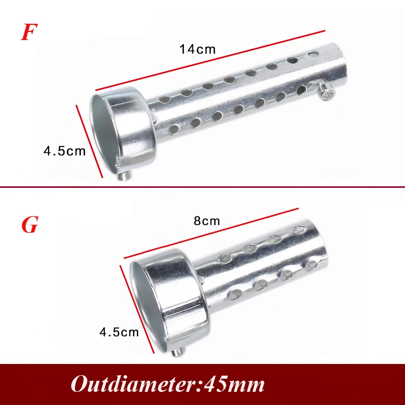 Универсальный глушитель с выхлопной трубой глушителя 35 мм 42 45 48 60 настраиваемый Db