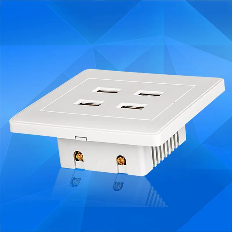 Настенное зарядное устройство с 4 USB портами 5 в пост. Тока|Электрические вилки| |