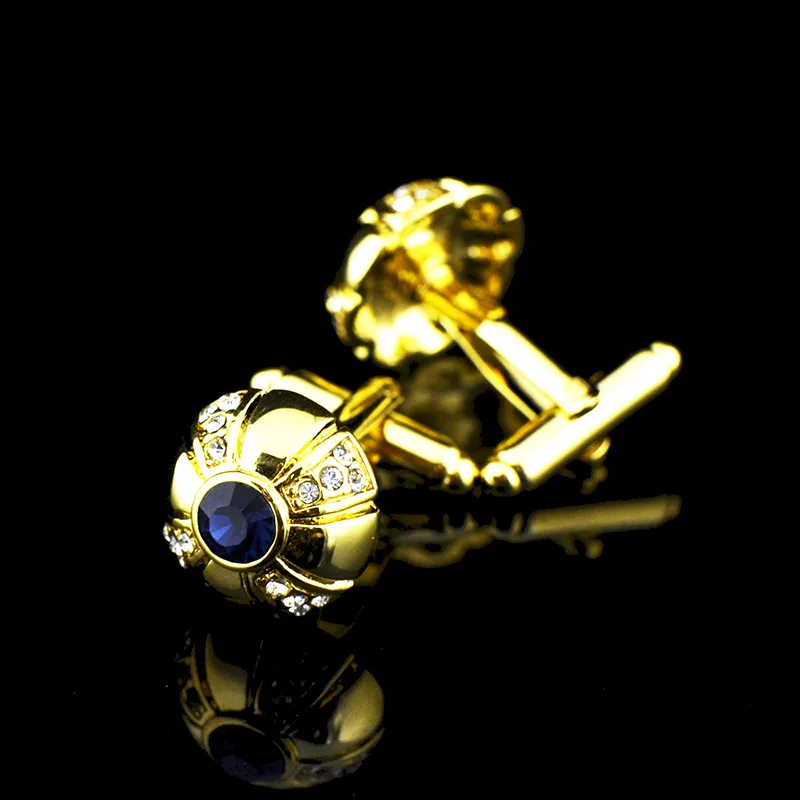 

Quality Gold Color Cufflinks Cuff Links for mens French Button Manchette