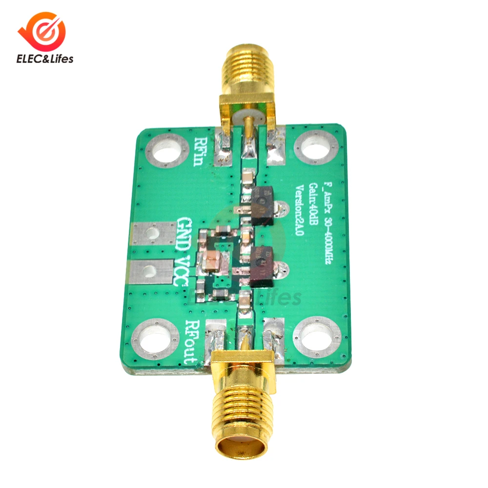Low Noise Signal Receiver RF Amplifier Gain Module LNA Wideband 50-4000MHz 40dB Broadband for FM radio TV signal amplifier | Инструменты