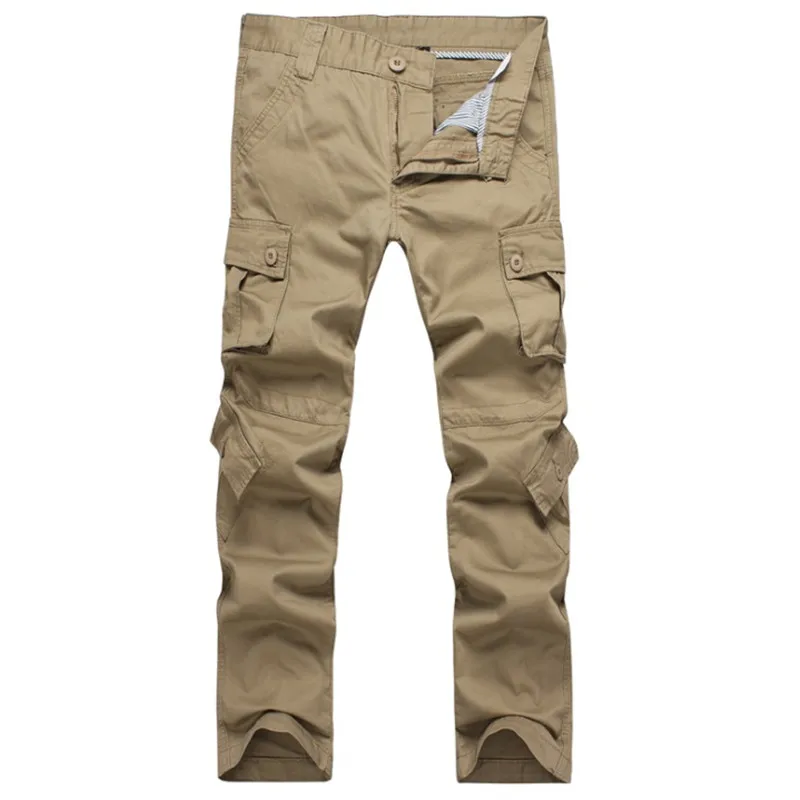 2020 Military Style Men's Cargo Pants New Casual Multi Pockets Tactical Autumn Cotton Army Trousers Men 8 | Мужская одежда