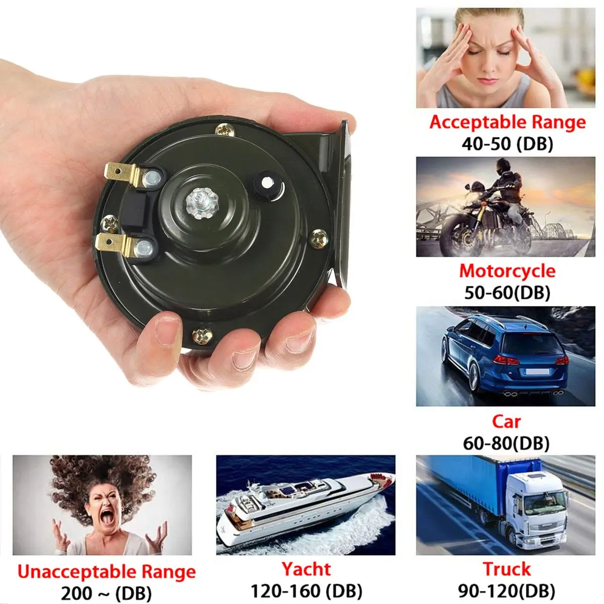 Гудок Автомобильный Электрический 600 дБ 12 В 2 шт. | Автомобили и мотоциклы