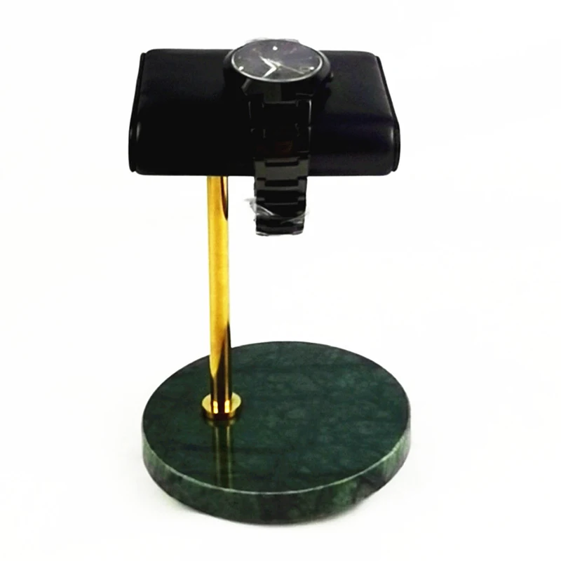 

Green Marble Base Watch Stand Metal Rod Watch Display Props Bracelet Display Stand Jewelry Stand Shoot Props