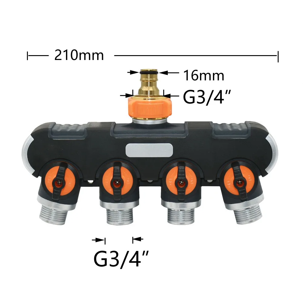 2/4 Way сад крана женского 1/2 3/4 до дюйма Y орошённые клапаны шланг делитель воды