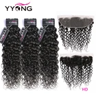 Пряди человеческих волос YYong 28, 30 дюймов, с фронтальной HD сеткой, прозрачные, 13x4, с пряди, волнистые, длинные, можно окрашивать