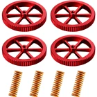 Модернизированная алюминиевая ручная Поворотная Выравнивающая гайка Creality, 4 шт. + Горячие пружины для кровати Ender 3, 3 Pro, Ender 5, 5 Plus Pro, цвет красный, 4 шт.