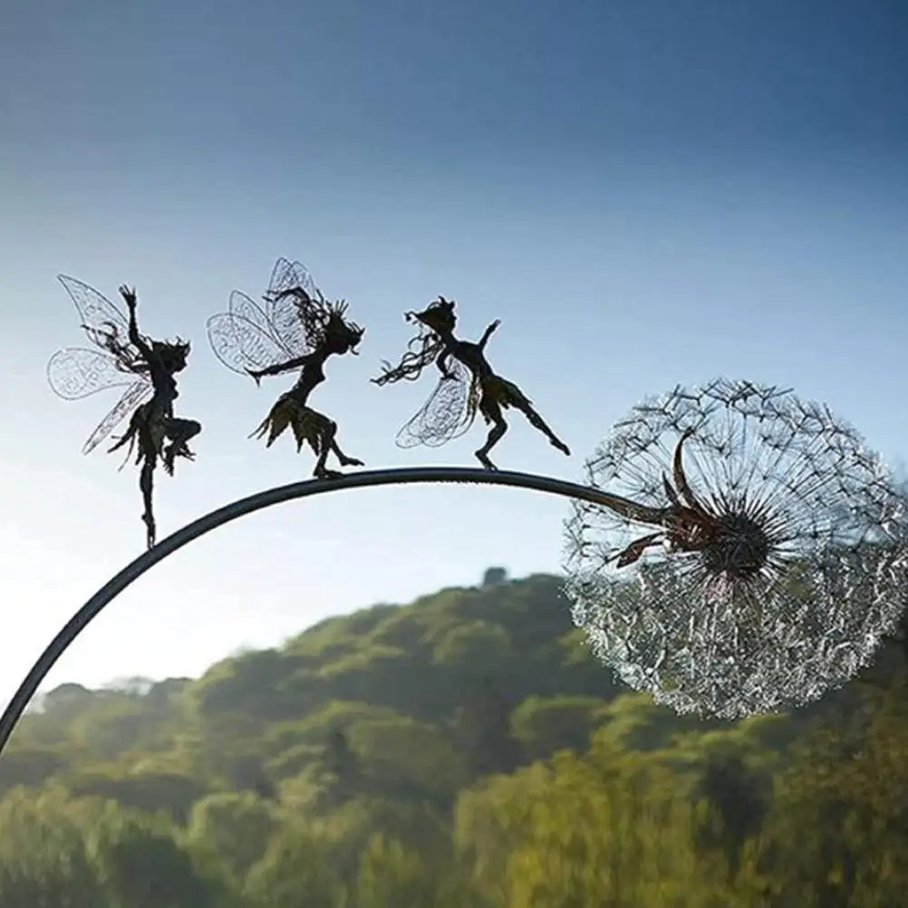 

Flower Fairy Garden Miniature Sculptures Fairy Garden Mythical Faery Garden Dandelion Figurine Fairies Pixies Decor