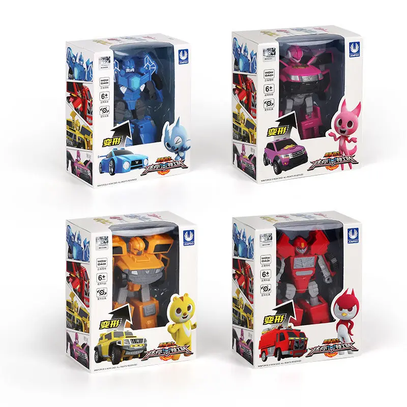 4 шт./компл. робот-трансформация силы мини-игрушки Фигурки минифорс X вольт